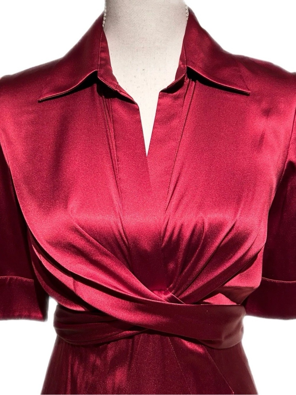 BCBGMaxAzria burgundy silk Mini Dress